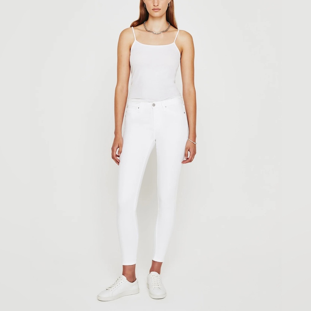 AG Adriano Goldschmied Women’s White The Legging Ankle Jeans 25R